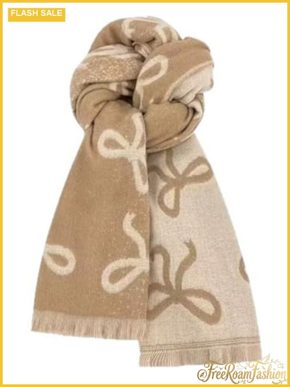 Warm Knitted Wool Scarf Long Shawl Chunky Fringe Pashmina